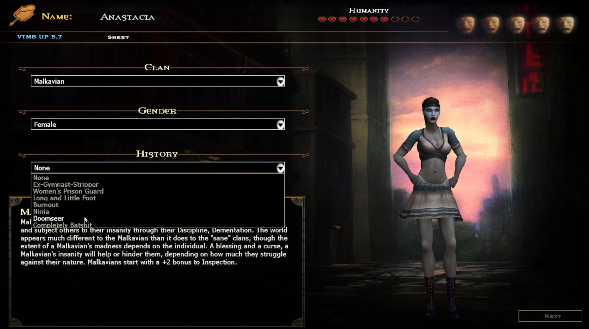 Criação de personagem no Vampire:The Masquerade