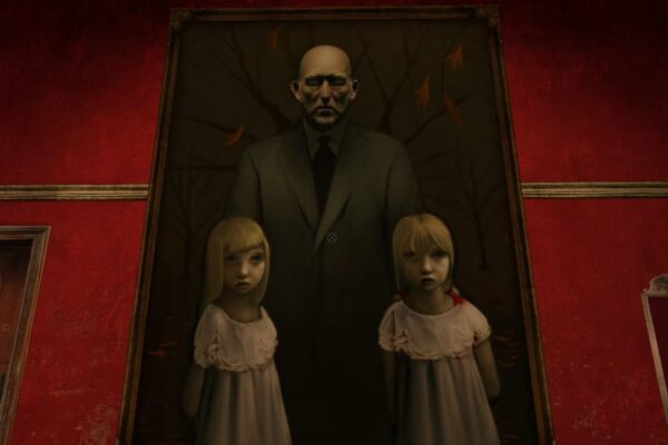 Quadro retratando Therese e Jeanette Voerman com quem seria o "pai" delas